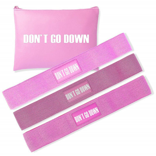 “DON’T GO DOWN” ヒップアップバンド 3本セット｜前向きに美尻トレーニング